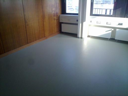 Rathaus Offenbach Korkdämmung, Linoleum verlegt, verklebt, verschweißt 2010
